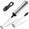 Stainless Steel Motor Milk Frother - Handheld Frother Whisk, Milk Foamer Frother, Mini Blender and Electric Mixer for Coffee, Frappe, Latte, Matcha by Unknown