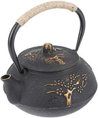 Cast Iron Teapot 0.9L | Long - lasting Japanese Tetsubin Kettle for Induction Cooker/Stove | Heat Retention Iron Pot for Tea Lovers | Elegant Home Decor & Present - Image 2