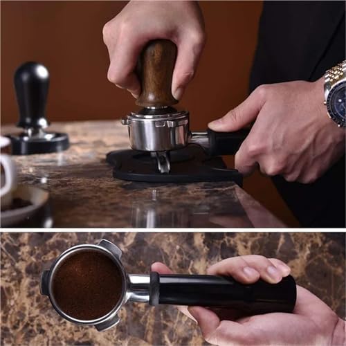 Calibrated Espresso Coffee Tamper 30lb Spring Loaded Elastic Coffee Tamper Aluminum/Wooden Stainless Steel Coffee Powder Hammer(Wooden Tamper-51mm) - Image 4