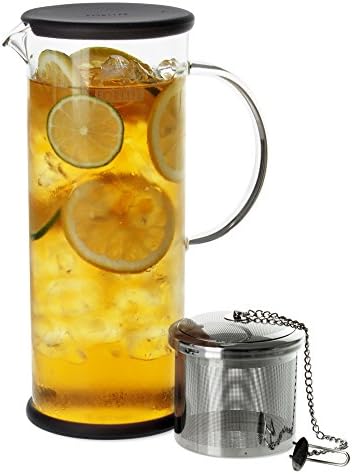 FORLIFE LUCENT Glass Iced Tea Jug with Capsule Infuser, 48-Ounce, Charcoal by Unknown