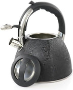 Mr. Coffee 3 Qt Stainless Steel Whistling Tea Kettle With Stay Cool Handle, Black - Image 2