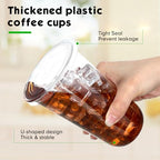 Ziliny 50 Sets 18oz Clear Plastic Cups with Lids and Straws Disposable Cups - Image 4