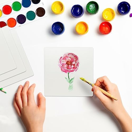 30 Pieces 4 Inch Blank Ceramic Coasters, Unglazed Ceramic Tiles Coasters, Ceramic Tiles with Cork Backing Pads for Painting, DIY Crafts, Mosaics, Square, White.by GNIEMCKIN. - Image 7