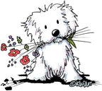 CafePress Coton De Tulear Gardener Tumbled Stone - Set of 4 Coasters Set of 4 w/holder - Image 2