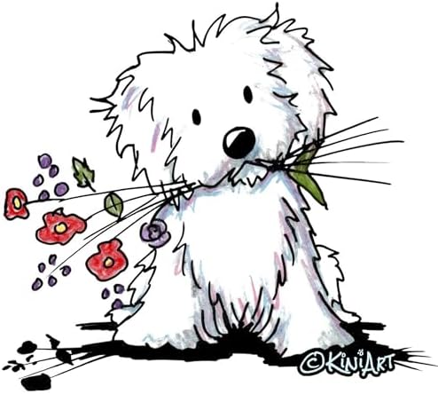 CafePress Coton De Tulear Gardener Tumbled Stone - Set of 4 Coasters Set of 4 w/holder - Image 2