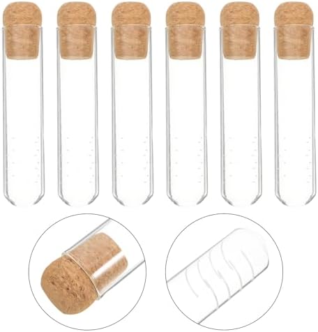 Artibetter 6pcs Glass Loose Leaves Tea Strainers Reusable Glass Tea Steeper Tubes with Fine Mesh Filter and Cork Caps at Home and Office - Image 7