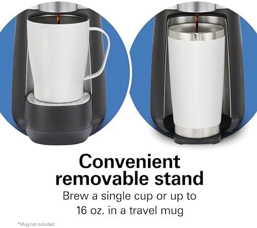 Hamilton Beach Convenient Craft Rapid Cold Brew & Hot Coffee Maker, Single Serve Ground Coffee Brewer, 16 oz. capacity, Black, 42501 - Image 7
