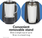 Hamilton Beach Convenient Craft Rapid Cold Brew & Hot Coffee Maker, Single Serve Ground Coffee Brewer, 16 oz. capacity, Black, 42501 - Image 7