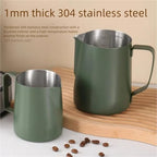 Milk Frother Cup Stainless Steel 350/600ML Coffee Milk Frothing Pitcher Jug 304 Stainless Steel Latte Cup, With Scale Frother Utensils(Red 350ML 1Pcs) - Image 6
