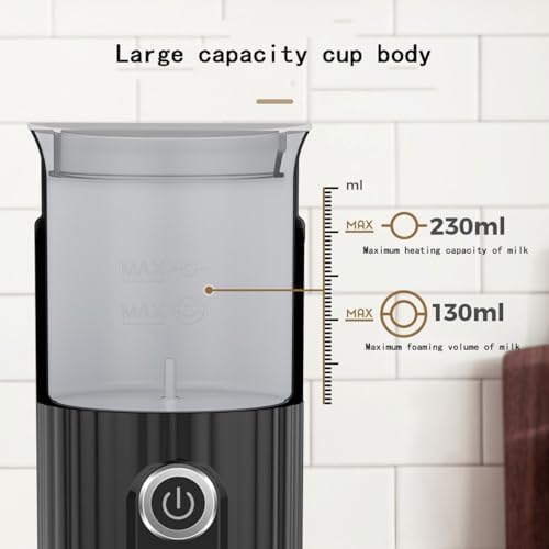 Electric Milk Frother, 550W Fully Automatic Hot & Cold Coffee Steamer, 230ML Milk Foamer, for Coffee,Latte,Cappuccino - Image 2