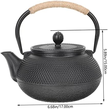 Mobestech 2pcs Japanese Cast Iron Teapot with Infuser Cast Iron Tea Pot for Home Use Retro Design Heat Retention Scald Handle for Loose Leaf Tea and Stovetop Brewing - Image 3