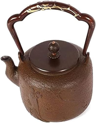 Cast Iron Tetsubin Teapot Cast Iron Tea Kettle for Loose Leaf Tea, Japanese Small Vintage Heat Resistant Tea Maker for Party Office Home-1.3 L/107 by Unknown