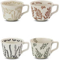11 oz Ceramic Coffee Mug, Stoneware Teacup with Handle by LINVIA