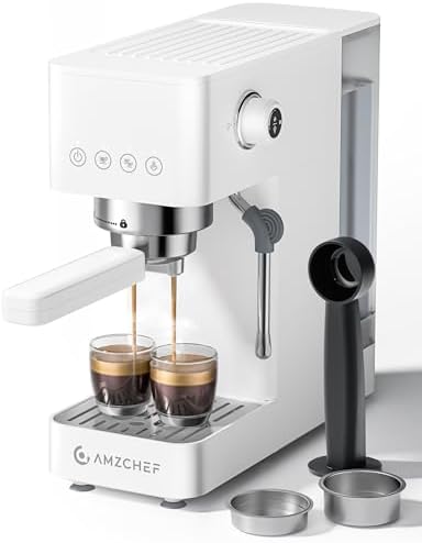 AMZCHEF Compact Espresso Machine 20 Bar, Americano, Latte & Cappuccino by AMZCHEF