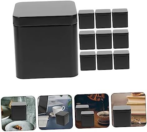 Healifty 3sets Rectangular Tinplate Box for Tea Small Candy Box Tinplate Storage Container 10pcs*3 - Image 6