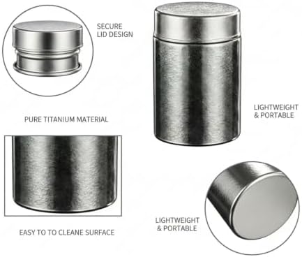 Pure Titanium Tea Canister, Metal Food Storage Container for Loose Leaf Tea and Tea Bags, 9.5 fl oz Jar for Home or Travel (1 PC) - Image 6