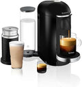 Nespresso Vertuo Plus Deluxe Coffee and Espresso Maker by Breville, Piano Black with Aeroccino Milk Frother by Unknown