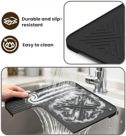 Silicone Coffee Maker Mat for Ninja Luxe ES601, 3-in-1 Top Mat/Large Coffee Bar Mat/Espresso Tamping Mat for Ninja Luxe Cafe Espresso Machine, Food-Grade Silicone,Non-Slip,Heat-Resistant - Image 5