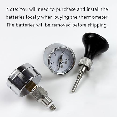 E61 Thermometer, Compatible for E61 Automatic Espresso Machine, Digital Coffee Maker Temperature Sensor Thermometer,Brewing Head Pressure Gauge Thermometer Modification Accessories(Black Gauge) - Image 4