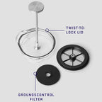 YETI Rambler Twist-To-Lock French Press Accessory Lid with GroundsControl Filter (Lid Only) - Image 2