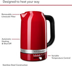 KitchenAid 1.7L Electric Kettle, Temp Control KEK1701, Empire Red - Image 4