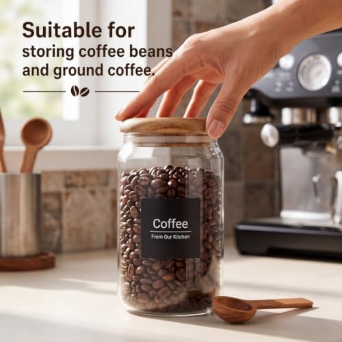 4-Pack 680ml Wide Mouth Mason Jars with Acacia Lids & Wood Spoons - Image 7