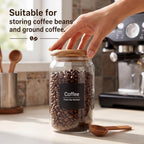 4-Pack 680ml Wide Mouth Mason Jars with Acacia Lids & Wood Spoons - Image 7