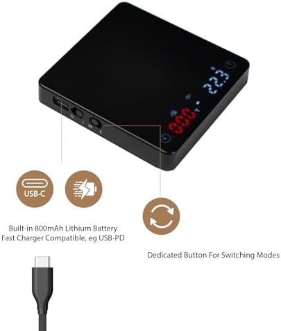 MiiCoffee Nano Coffee Scale with Timer, Espresso Scale with Auto Tare, Touch Sensor and Silicone Cover - Image 6