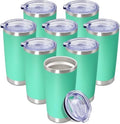 20oz Tumbler Insulated Coffee Tumblers with Lid StainlessSteel LightBlue 8P by AEPDTD