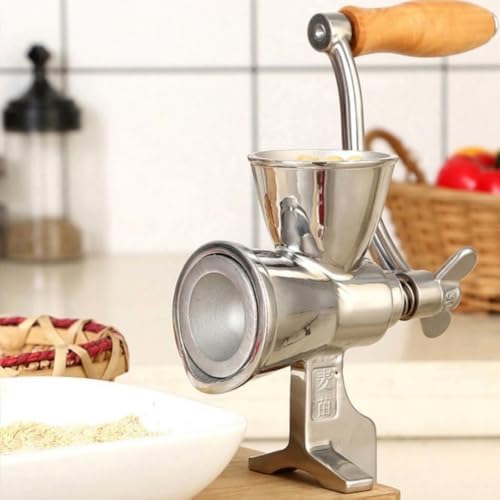 Manual Coffee Grinder With Hand Crank Clamp Mill Bean Grinder Burr Coffee Maker Kitchen Grinder Stainless Steel Body With Wooden Handle Suitable for home office coffee stations travel camping - Image 4