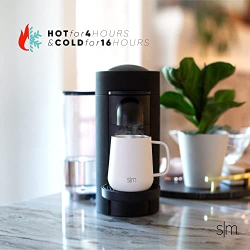 Simple Modern Voyager Signature Mug | Travel Coffee Tumbler with 360° Lid and Handle | Ceramic-Lined Insulated Stainless Steel Iced Cold Brew Cup | 12oz, Sea Glass Sage - Image 3