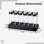 Coffee Bean Cellars Set of 12 with Exhaust Gate, Espresso Bean Storage, Clear Glass, Display Stand, Silicone Funnel Included - Image 4