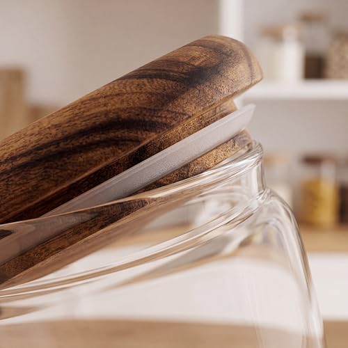 Wide Mouth Mason Jars 4-Pack 300ml w/Acacia Lids & Spoon - Image 3