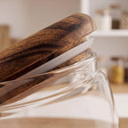 Wide Mouth Mason Jars 4-Pack 300ml w/Acacia Lids & Spoon - Image 3