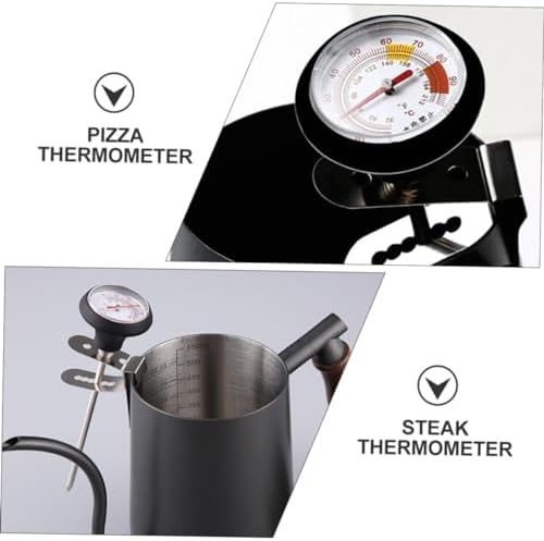 Garneck 3sets Stainless Steel Meat Thermometer and Drink Thermometer Clip and Silicone Sleeve Accurate for BBQ Cooking and Beverages for Steak Water and Measurements - Image 2