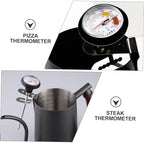 Garneck 3sets Stainless Steel Meat Thermometer and Drink Thermometer Clip and Silicone Sleeve Accurate for BBQ Cooking and Beverages for Steak Water and Measurements - Image 2