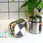 Mimorou 6 Pack 20 oz Stainless Steel Kitchen Canisters with Window, Silver - Image 3