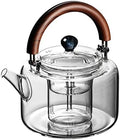 LIOONS Tea Kettle Glass Teakettle with Removable Infuser Stove Teapot Safe and Efficient Quick Fill Kettle 1l/33.8oz Easy to Clean Easy to Clean by Unknown