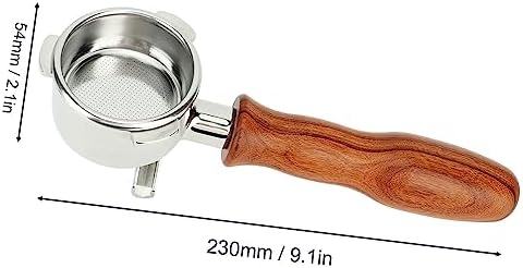 54mm Stainless Steel Bottomless Coffee Portafilter with Filter Basket, Detachable Portafilter Coffee Machine Filter for 870 880 (Type B) - Image 2