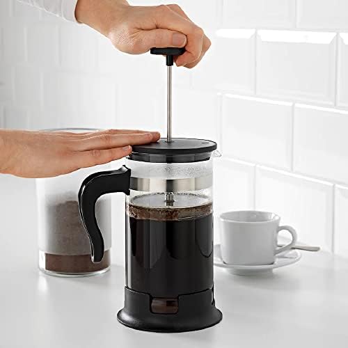I-K-E-A UPPHETTA French Press Coffee Maker, Glass/Stainless Steel 34 oz, Black - Image 3