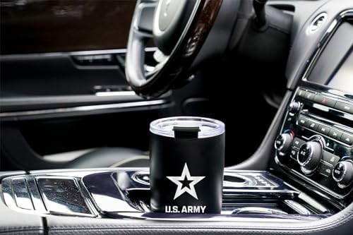 Military Gift Shop 20oz US Army Tumbler, Double-Walled Insulated Steel USA Coffee Mug with Lid-Army 20oz Tumbler - Image 4