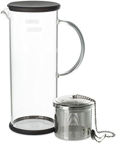 FORLIFE LUCENT Glass Iced Tea Jug with Capsule Infuser, 48-Ounce, Charcoal - Image 2