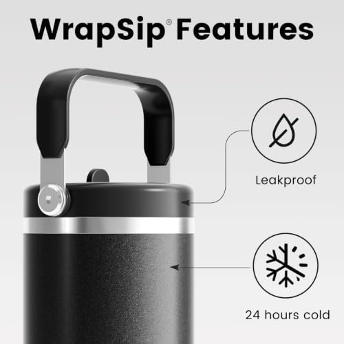Fjbottle WrapSip 40 oz Insulated Tumbler with Flip Straw and Handle - Image 2