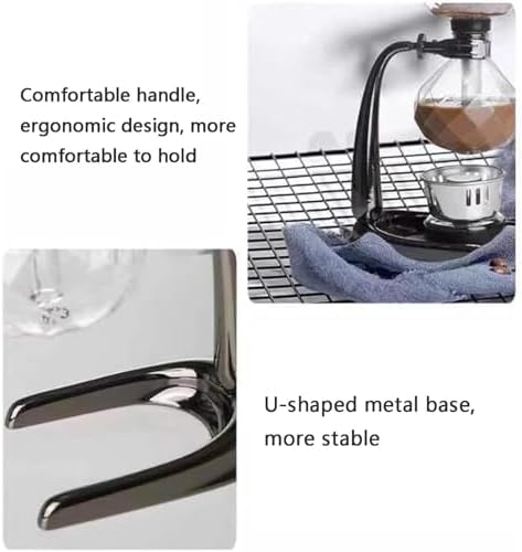 Glass Siphon Coffee Maker, Vacuum Technology Tabletop Pot for Brewing Hot Tea, Large Capacity for 3-4 Guests, Heat-Resistant -30°C to 180°C for Home and Office - Image 3