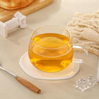 Glass Tea Cups Set of 2, 360ml | Clear Borosilicate Glass Teacups with Handle for Tea Lovers | Dishwasher & Microwave Safe Large Coffee Mugs for Espresso, Cappuccino, Latte & Juice - Image 7