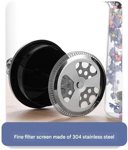 650ML with Thermal Insulation for Coffee Dried Flower Use Coffee Maker Premium Glass & Metal Press - Image 4