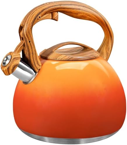GGC Whistling Tea Kettle for Stove Top, 3.2QT/3L Stainless Steel Tea Kettle by GGCProducts