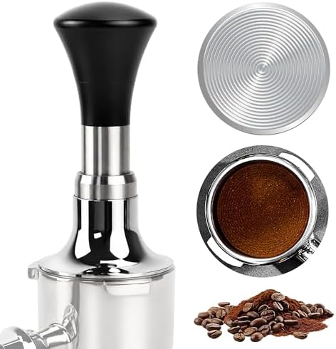 ShanSon 58mm Espresso Tamper,Internally Adjustable Force,Triple-Spring Self-Leveling & Audible Click, Premium Spring-Loaded Coffee Tamper, Threaded 304 Steel Base, Essential Espresso Accessories by ShanSon