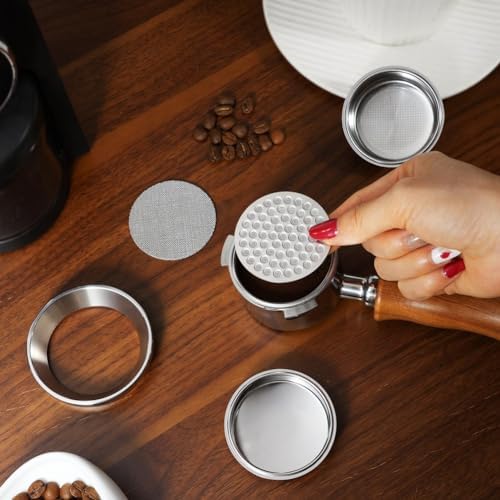 51mm Bottomless Portafilter, Professional Espresso Portafilter with Filter Basket, Screen and Espresso Dosing Funnel, - Image 7