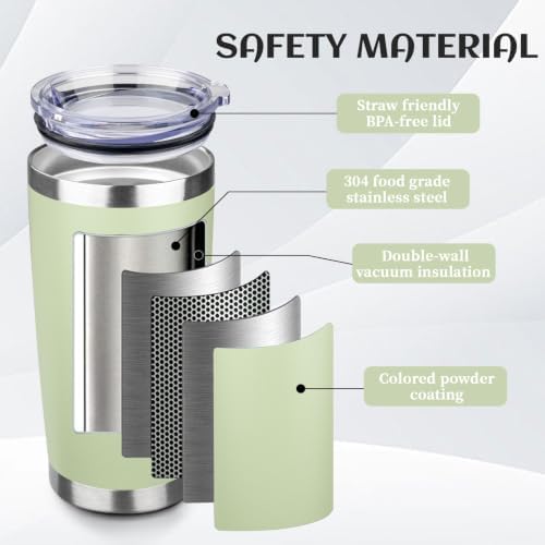 StarSpeed 4 Pack 20oz Stainless Steel Travel Coffee Tumbler,Misty Colors - Image 6